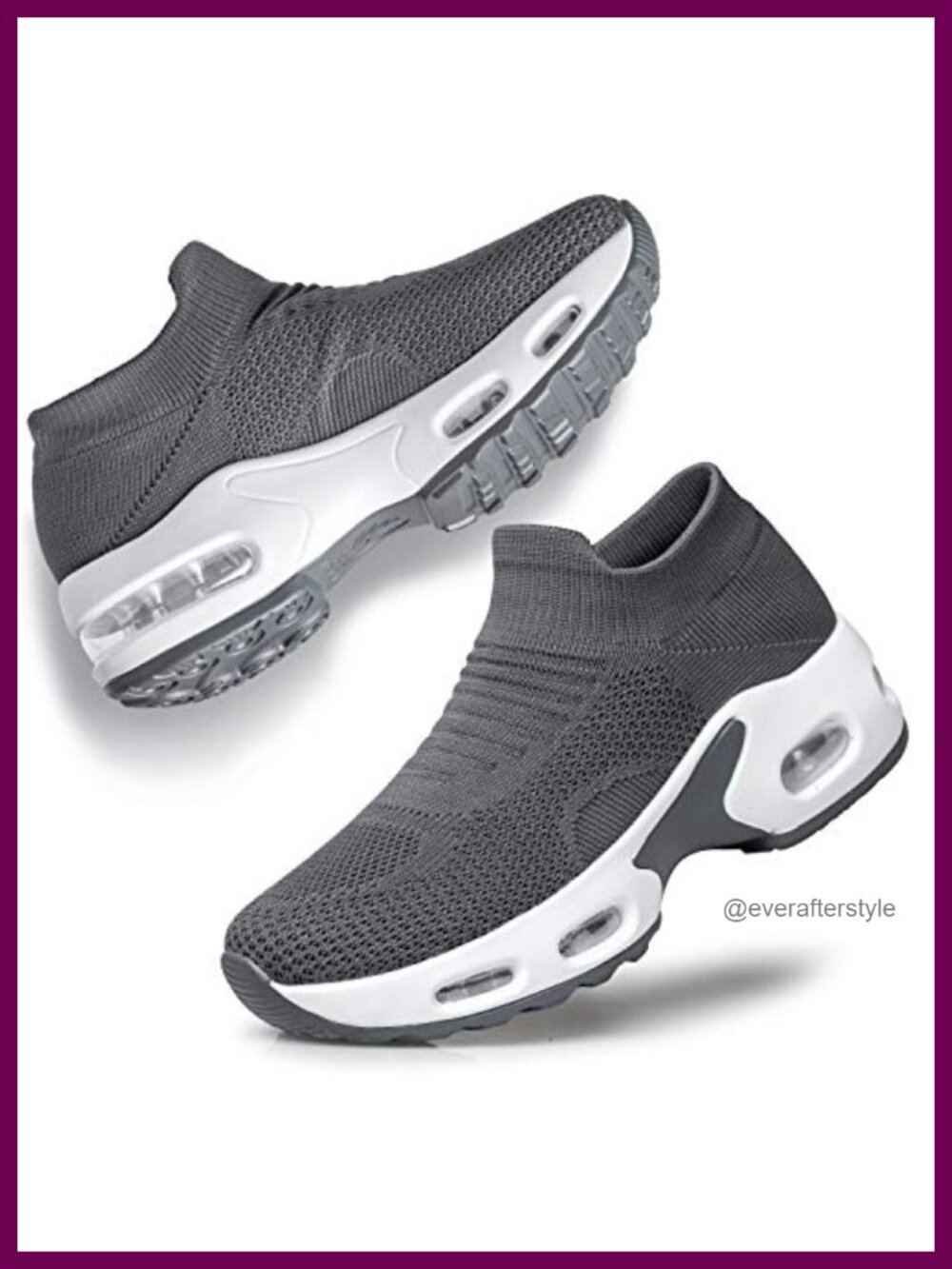 Womens Slip-On Walking Shoes Breathable Air Cushion Nursing Sneakers